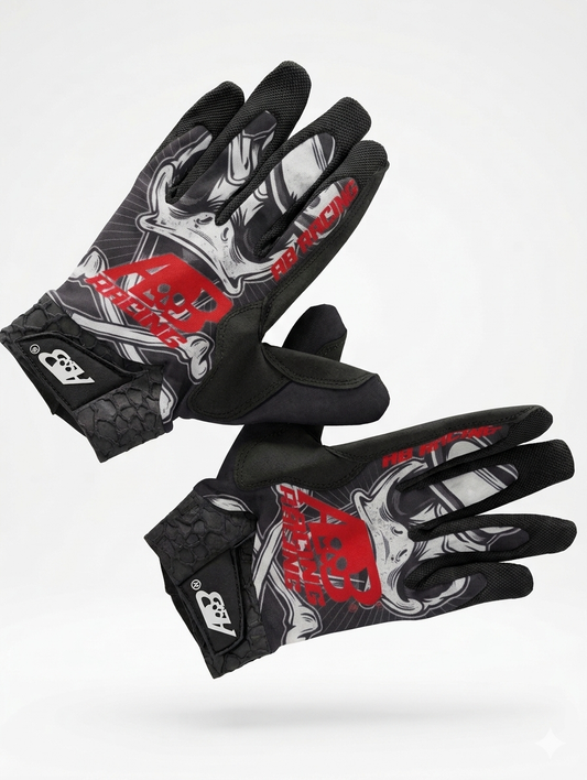 Ab Racing Crossbone Gloves Red